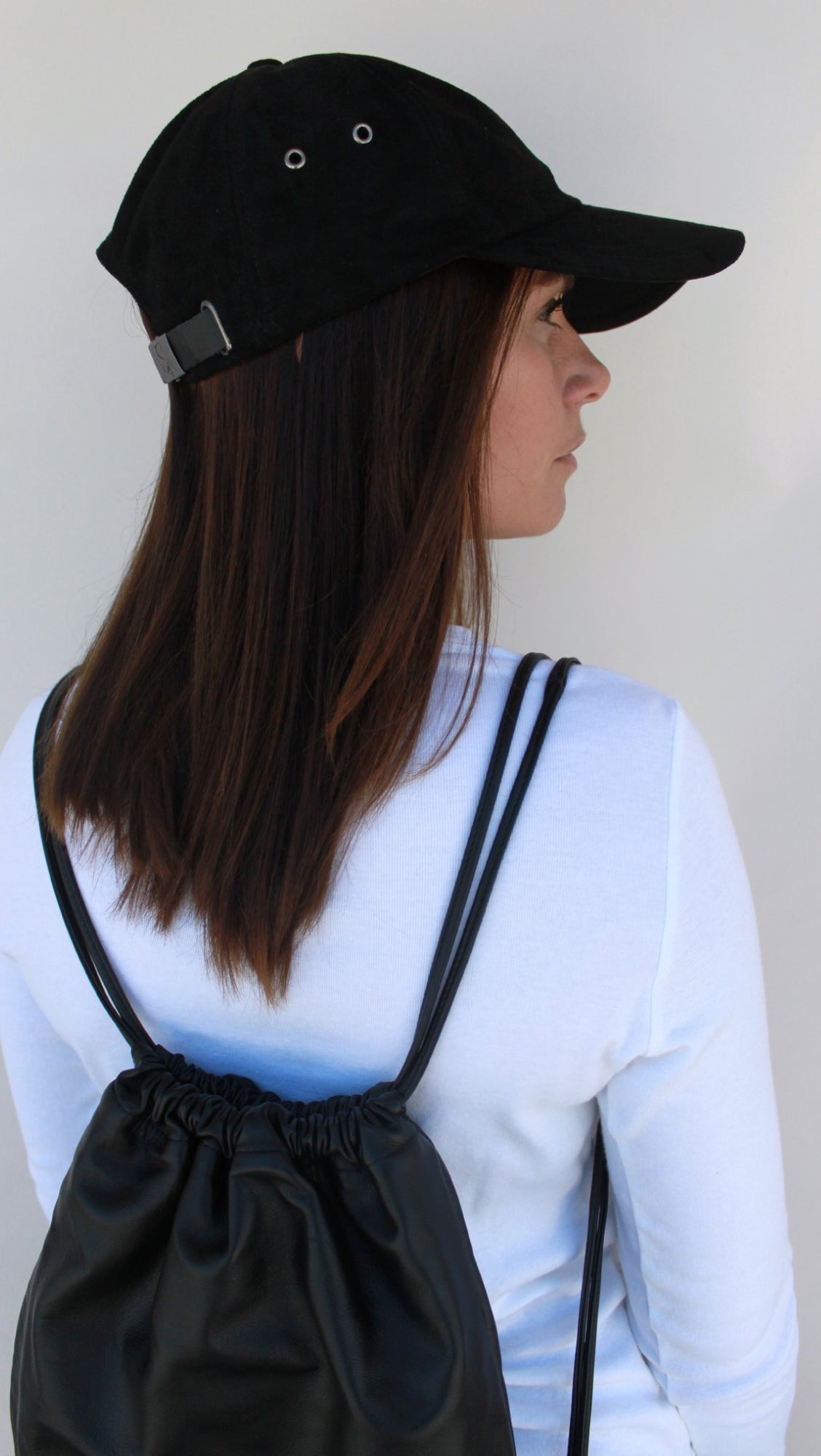Ultra Suede Baseball Cap - Black-4