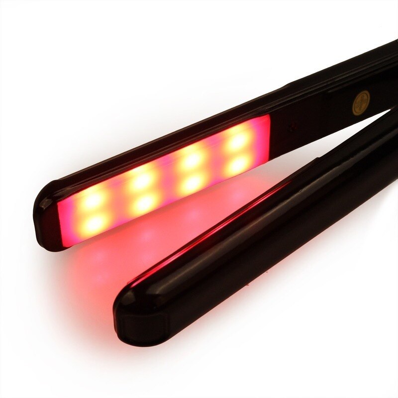 Ultrasonic infrared cold hair straightener with digital display and swivel cord — view 2
