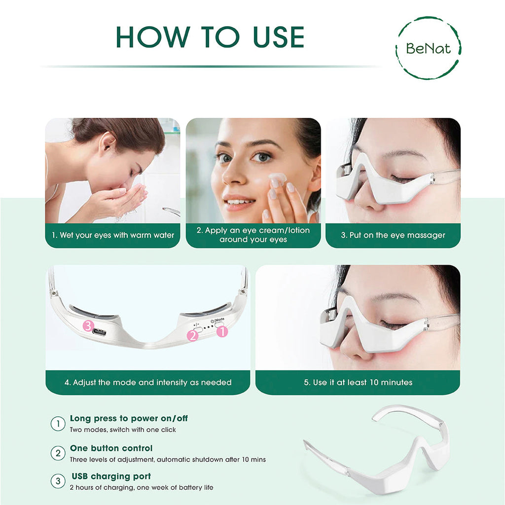 Under-eye red light therapy massager device targeting dark circles and puffiness for skincare rejuvenation — view 4