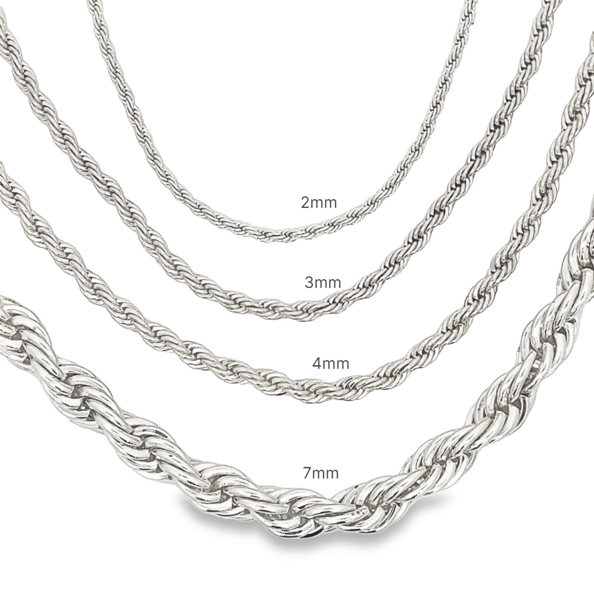 18K gold filled twisted rope chain anklet highlighting delicate and bold thickness options — view 2