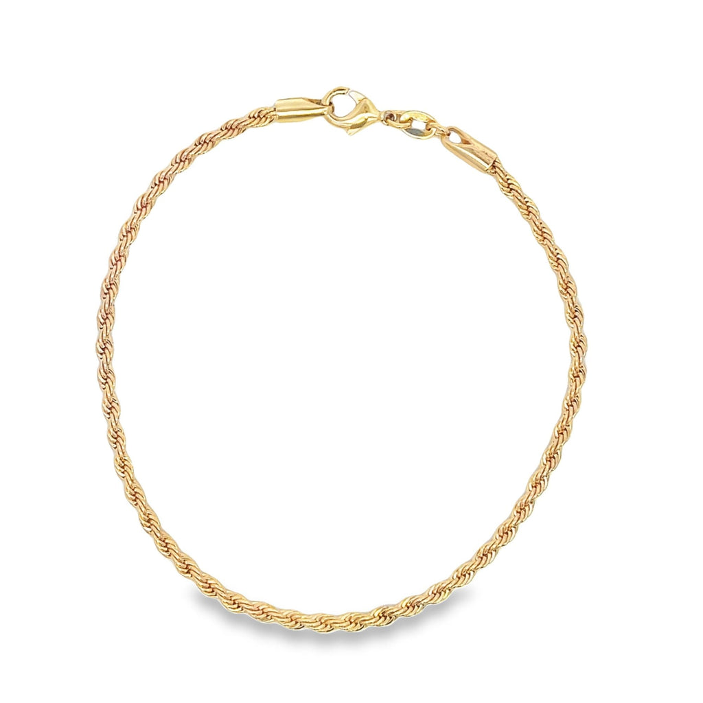 18K gold filled twisted rope chain anklet highlighting delicate and bold thickness options — view 5
