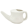 Ceramic neti pot for ayurvedic nasal cleansing and sinus relief clean design