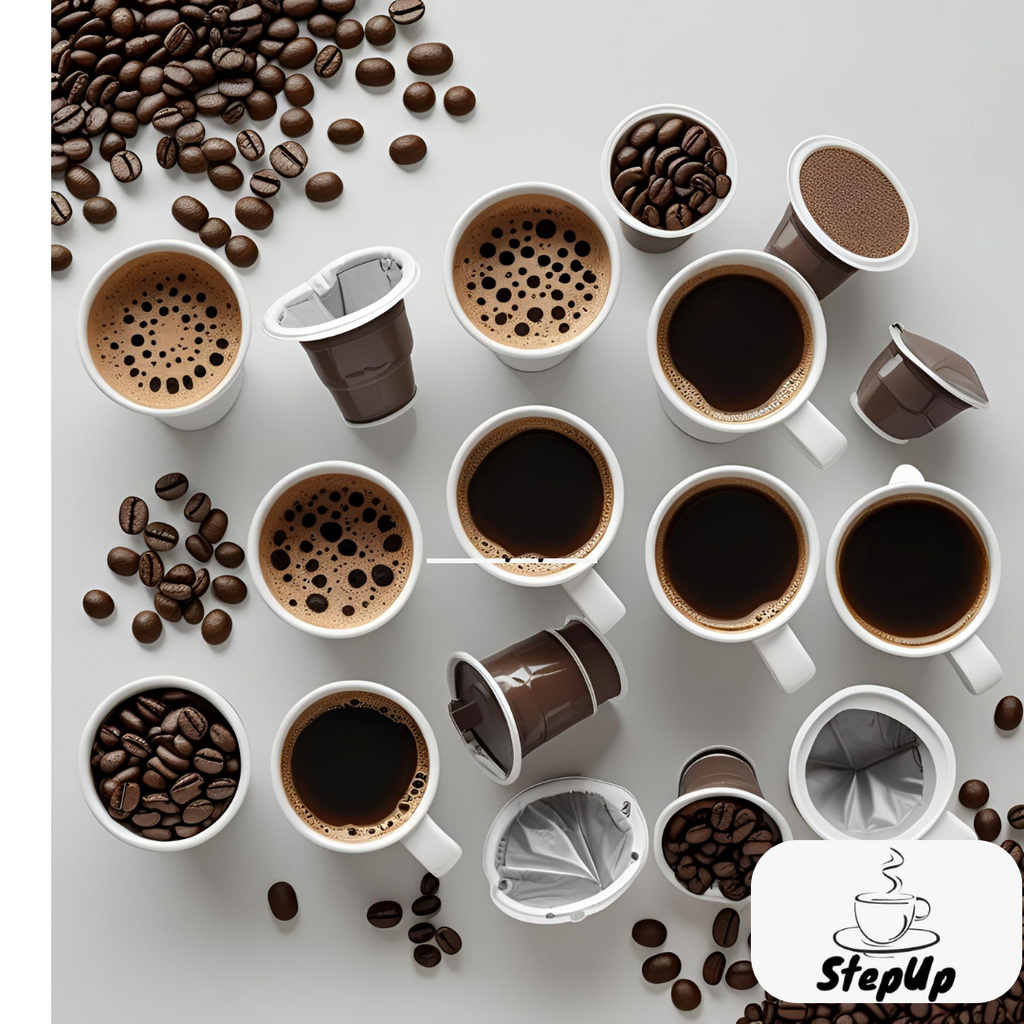 Peru coffee pods in a sleek box, medium roast single serve blend with caramel notes — view 2