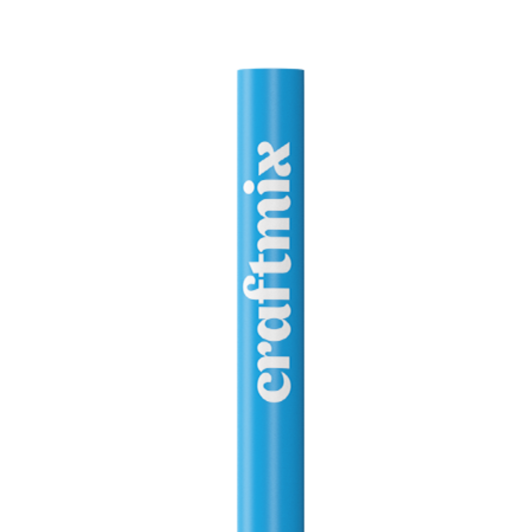 Craftmix reusable stainless steel drinking straw with polished metal finish for mixing beverages — view 2