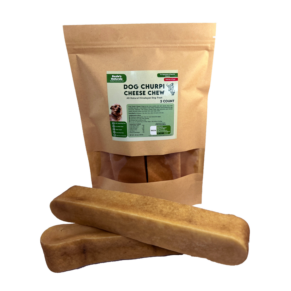 Natural yak cheese churpi dog chews, hard smoke-dried treats for canine dental health