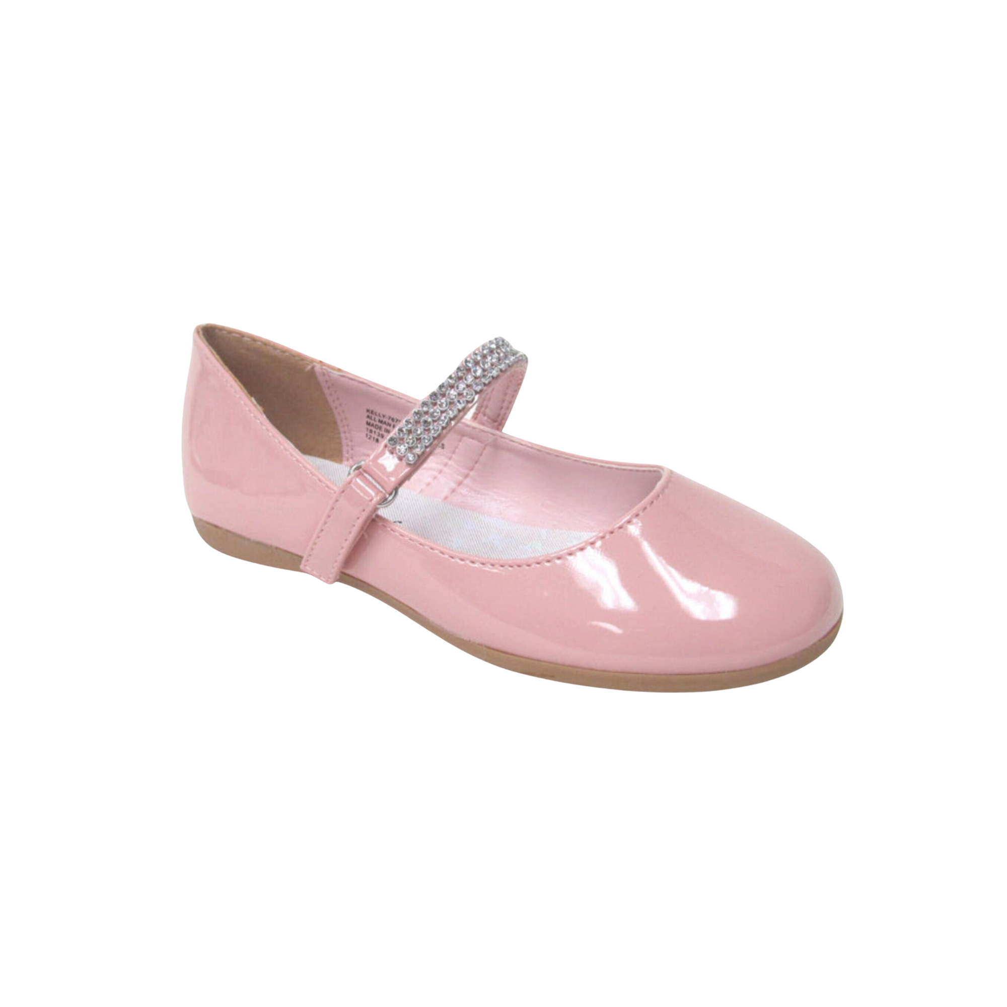 Girls classic leatherette ballerina flats featuring a slip-on design and large decorative front bow — view 5