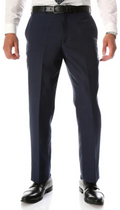 Ben Blue Wool Blend Modern Fit Traveler Pants | Mens Pant | Blue Dress Pants-0