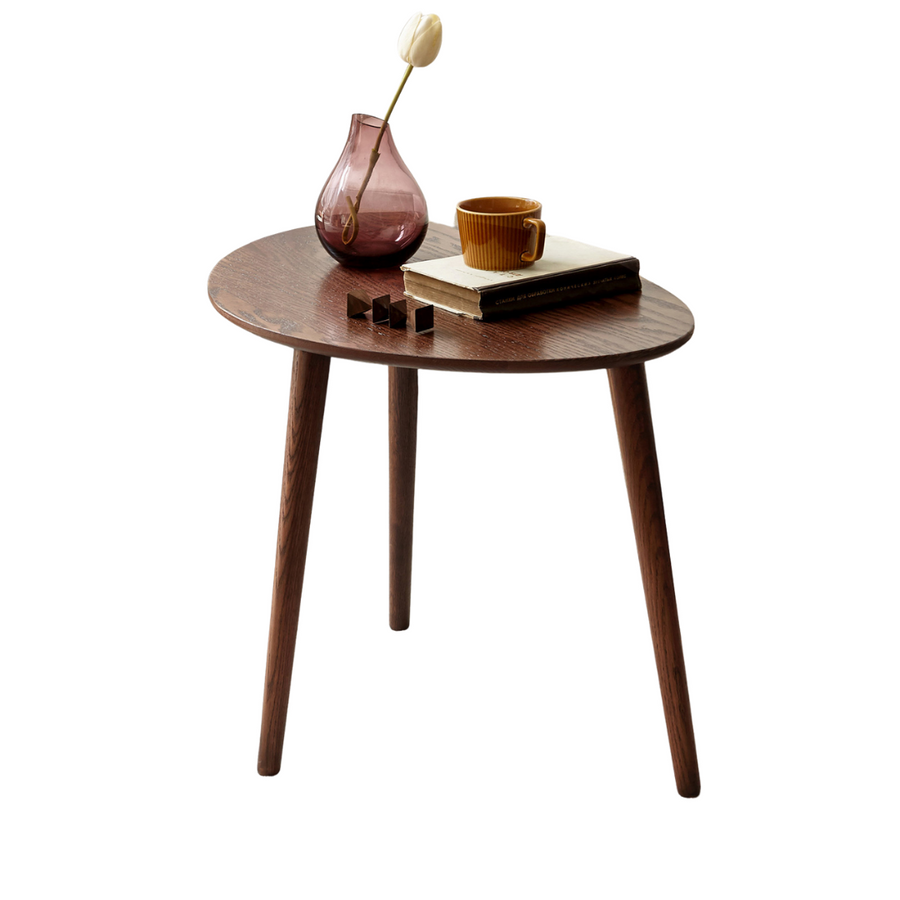 Solid Oak Wood Side Table