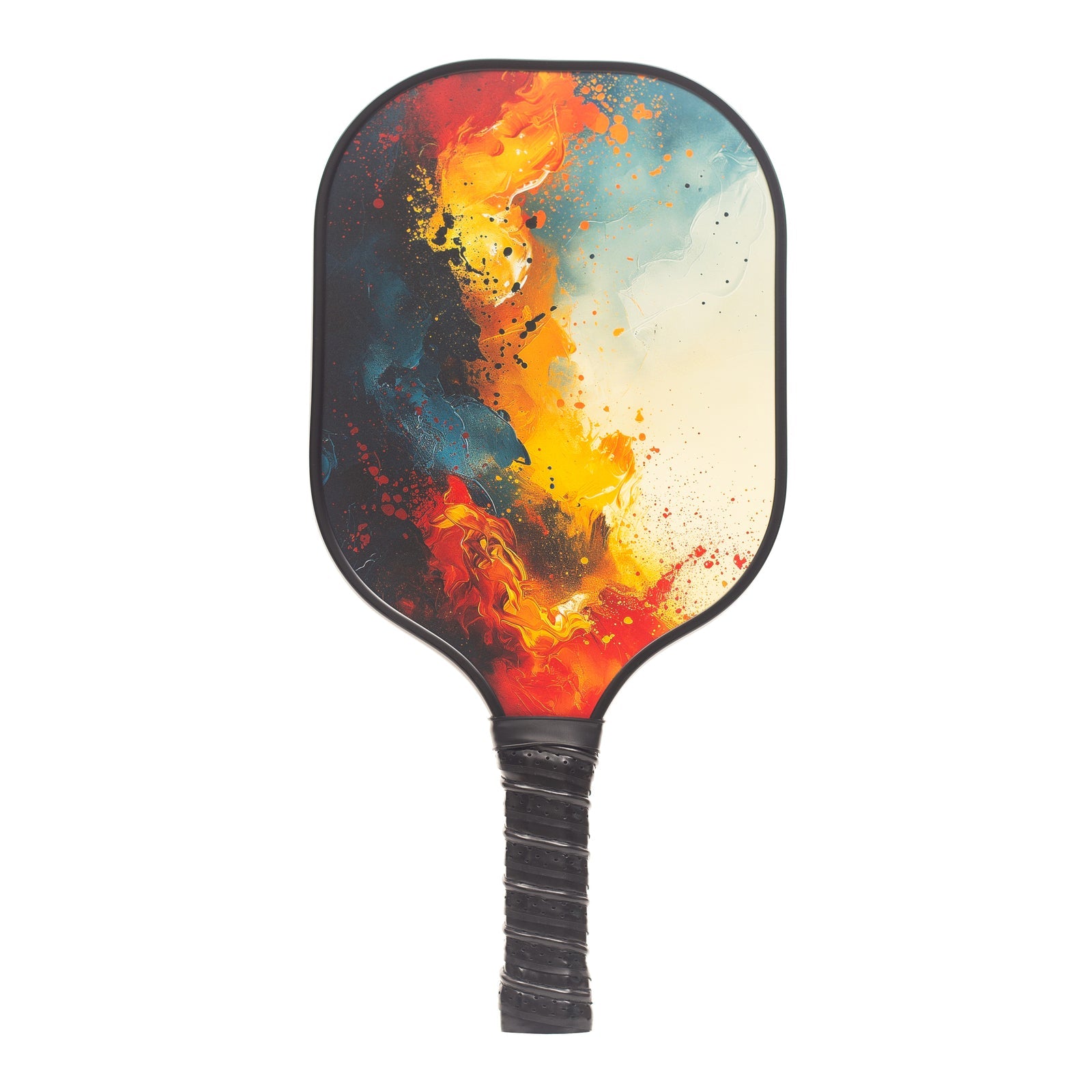 Pickleball set featuring two fiberglass paddles and six orange aerodynamic TPE balls for precision gameplay — view 3