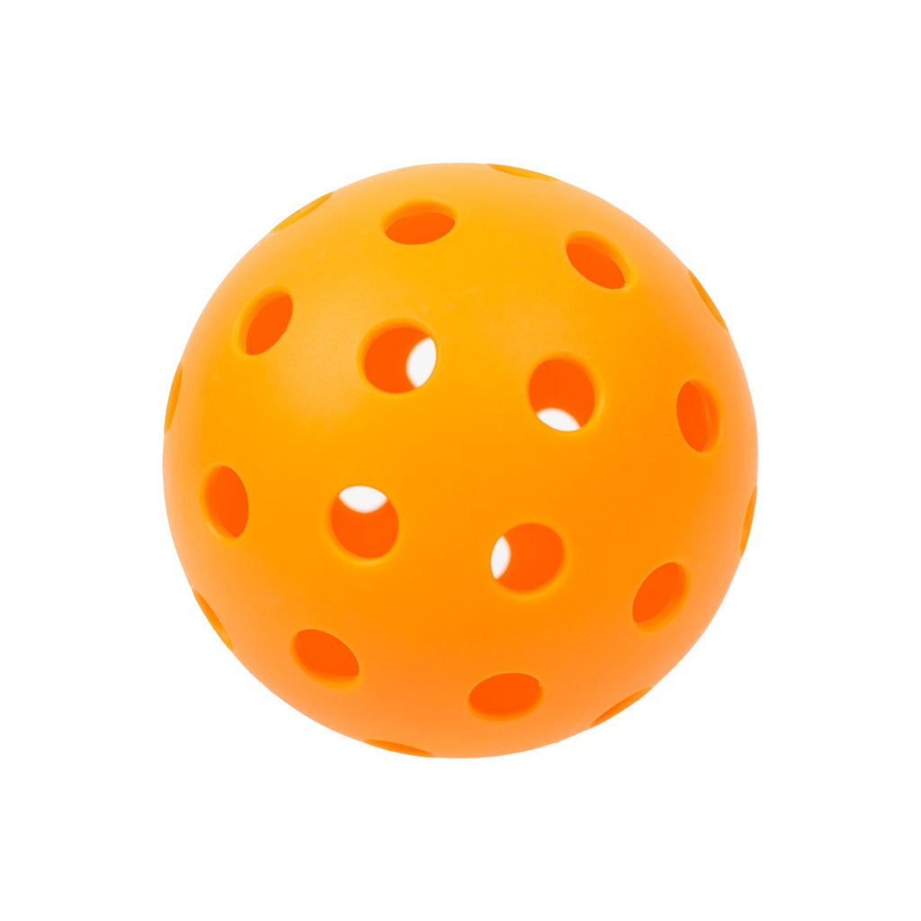 Pickleball set featuring two fiberglass paddles and six orange aerodynamic TPE balls for precision gameplay — view 4