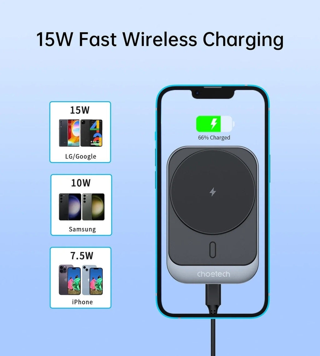 Black 15W magnetic wireless car charger and air vent phone holder with silicone finish — view 4