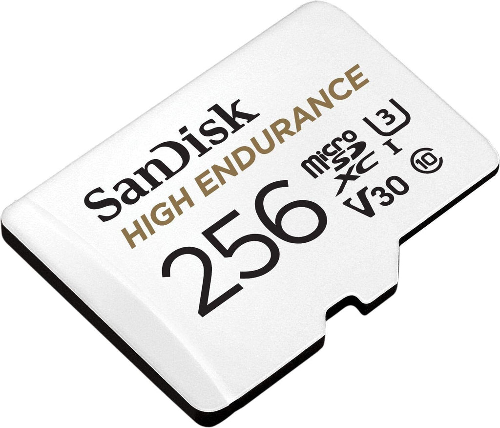 NNEDSZ High Endurance 256GB MicroSD card with SD adapter for dash cams and security systems — view 2