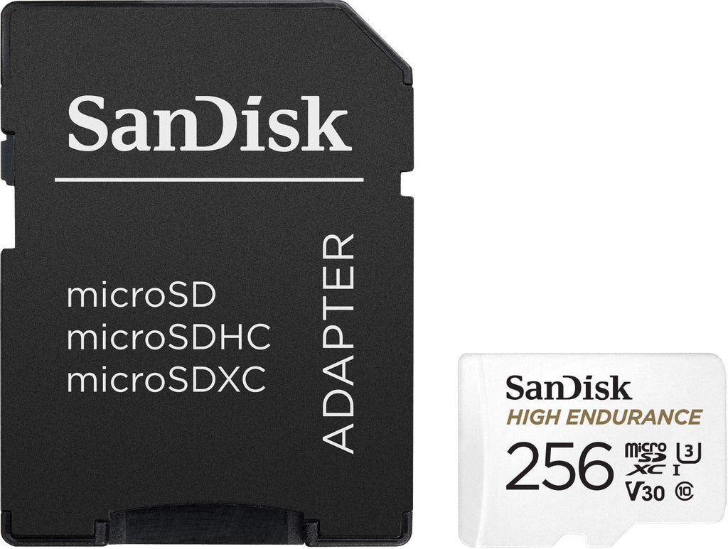 NNEDSZ High Endurance 256GB MicroSD card with SD adapter for dash cams and security systems — view 3