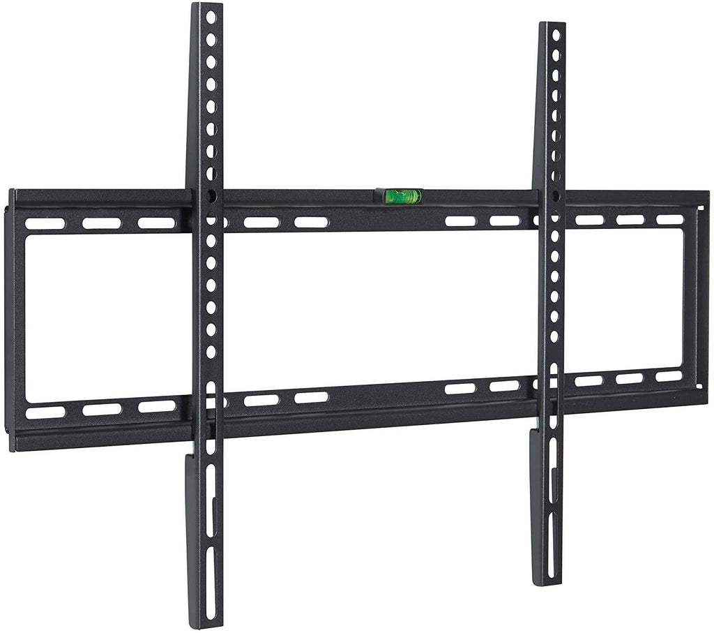 Black heavy duty steel fixed TV wall mount bracket for 32 to 70 inch flat screens