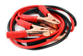 Heavy duty jumper cables with insulated clamps and protective black storage carry bag for car batteries