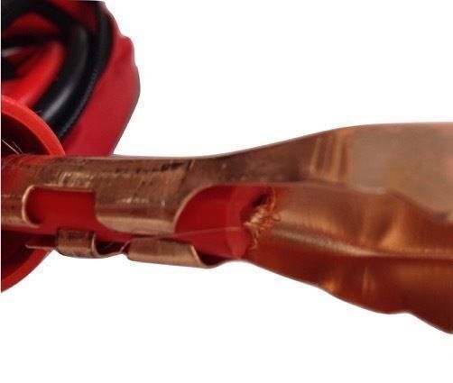 Heavy duty jumper cables with insulated clamps and protective black storage carry bag for car batteries — view 5