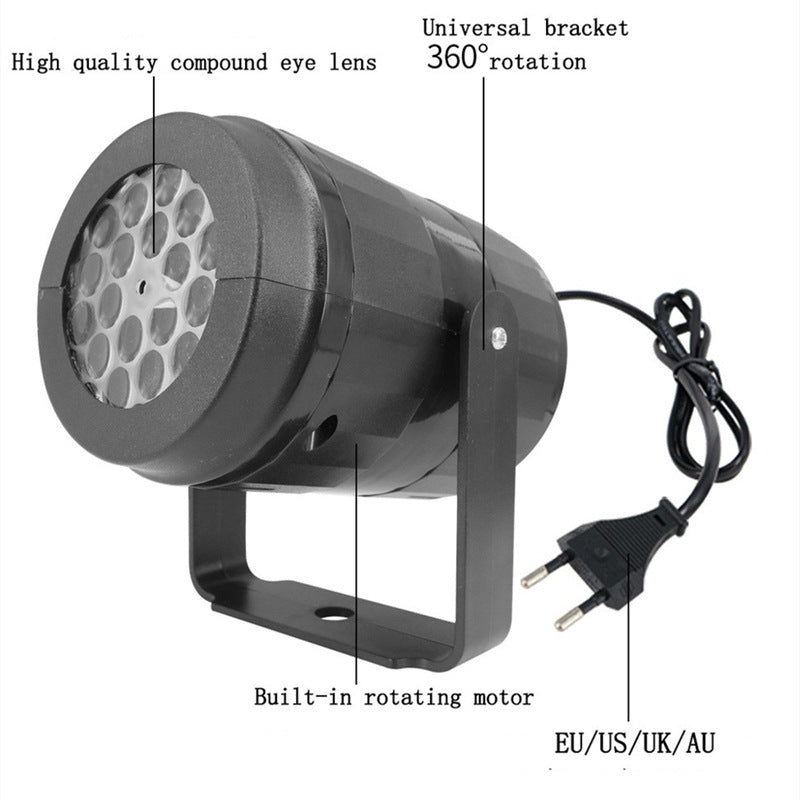 NNEDSZ Indoor Snowstorm Projector Light - 16 Pattern Rotating LED Christmas Projection Lamp for Festive Decor
