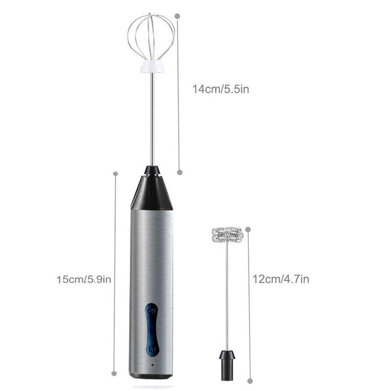 NNEDSZ Rechargeable Electric Milk Frother, Handheld Foam Maker, Coffee Frothing Wand, Whisk for Milk, Coffee, and Baking