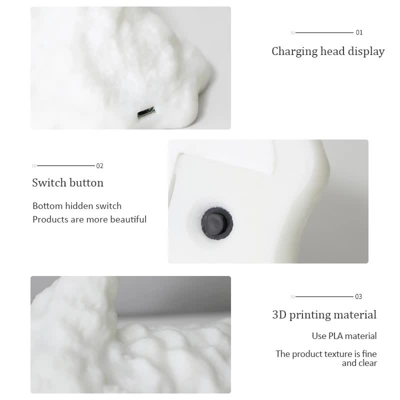 3D printed LED dragon night light breathing glowing fire on a dark bedroom desk — view 4