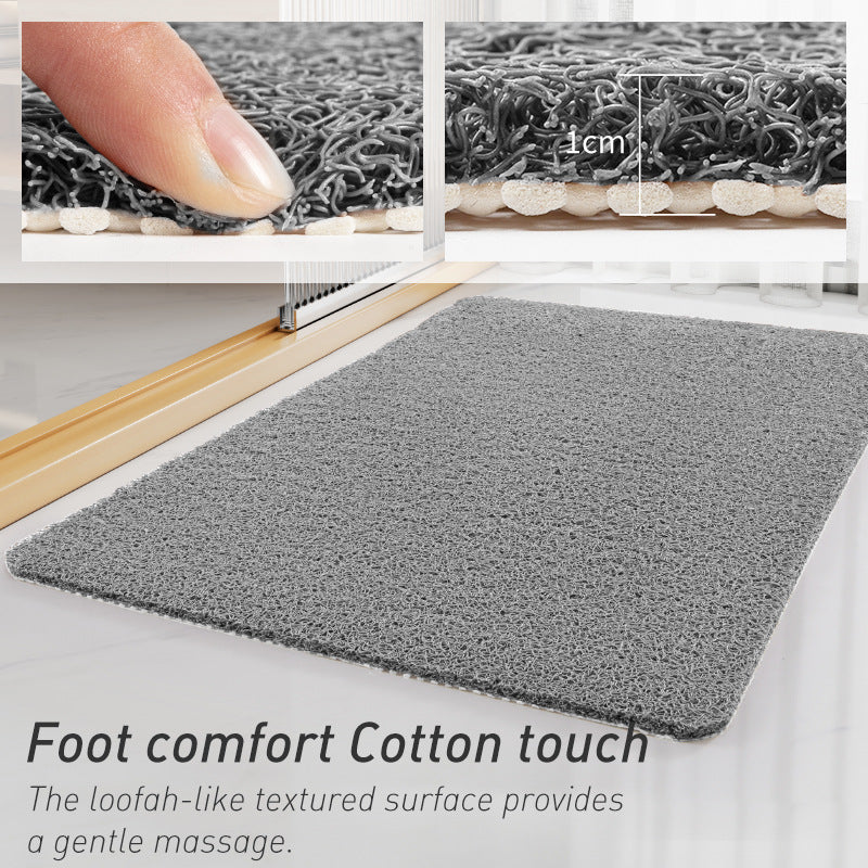 Brown loofah bath mat with textured PVC surface and non-slip backing for safe shower use. — view 4