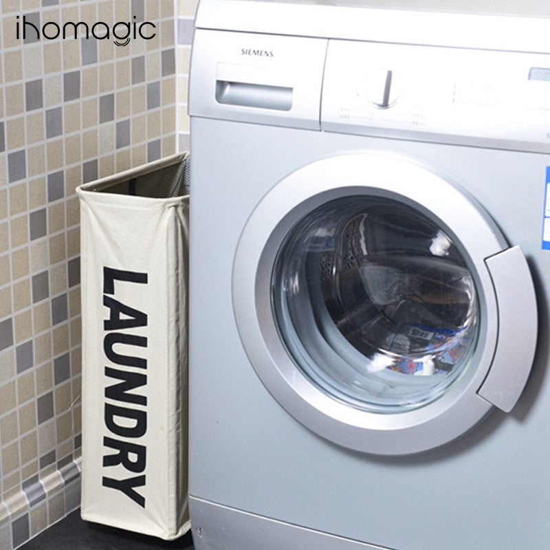 Rolling laundry basket in coffee brown with smooth wheels and a collapsible steel frame. — view 2