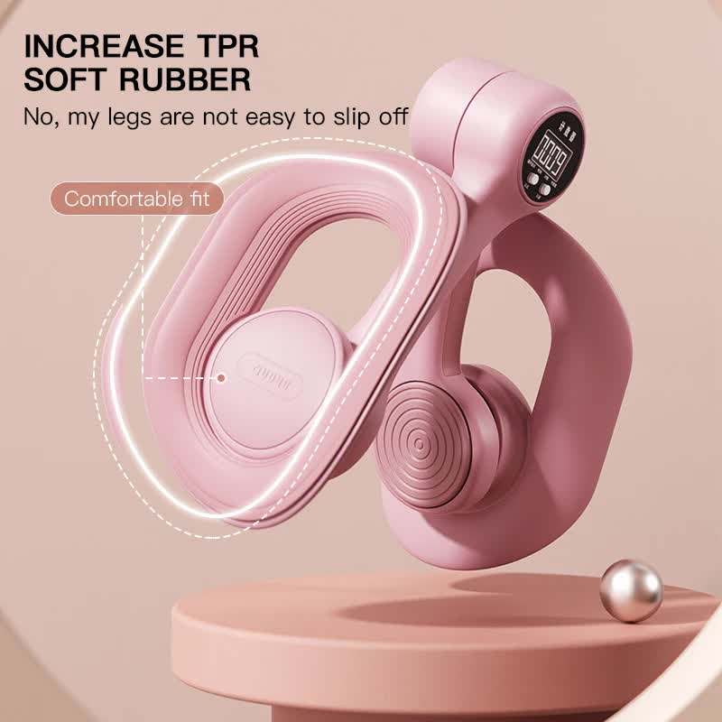 Pink smart pelvic floor muscle trainer with digital counter and ergonomic resistance spring design — view 4