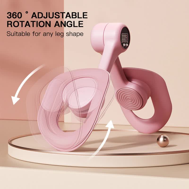 Pink smart pelvic floor muscle trainer with digital counter and ergonomic resistance spring design — view 5