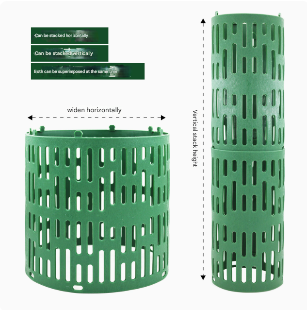 Grey plastic tree guard protector roll with perforated ventilation slots for garden plant protection. — view 4