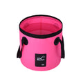 20L rose red outdoor PVC folding water bucket for portable camping and fishing storage