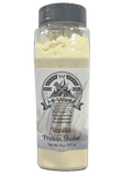 Vanilla protein shake bottle by Hi-West featuring twenty grams of protein and no added sugar