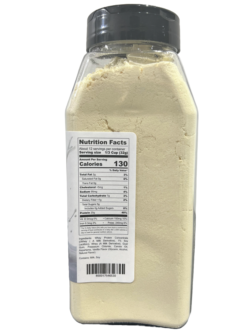 Vanilla protein shake bottle by Hi-West featuring twenty grams of protein and no added sugar — view 3