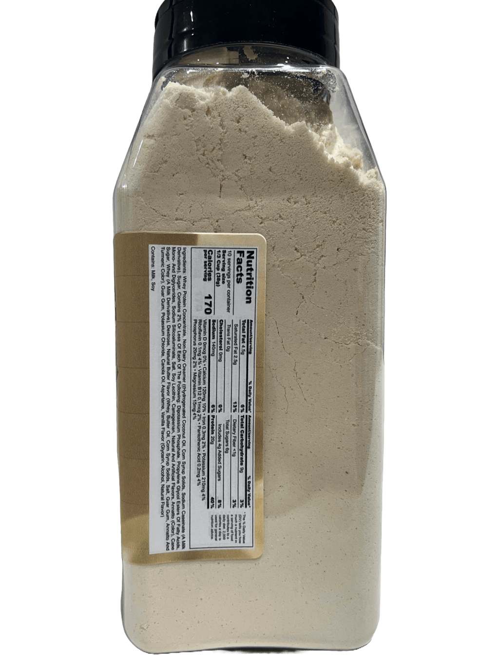 Vanilla protein shake bottle showing twenty grams of protein for fitness and muscle recovery — view 4