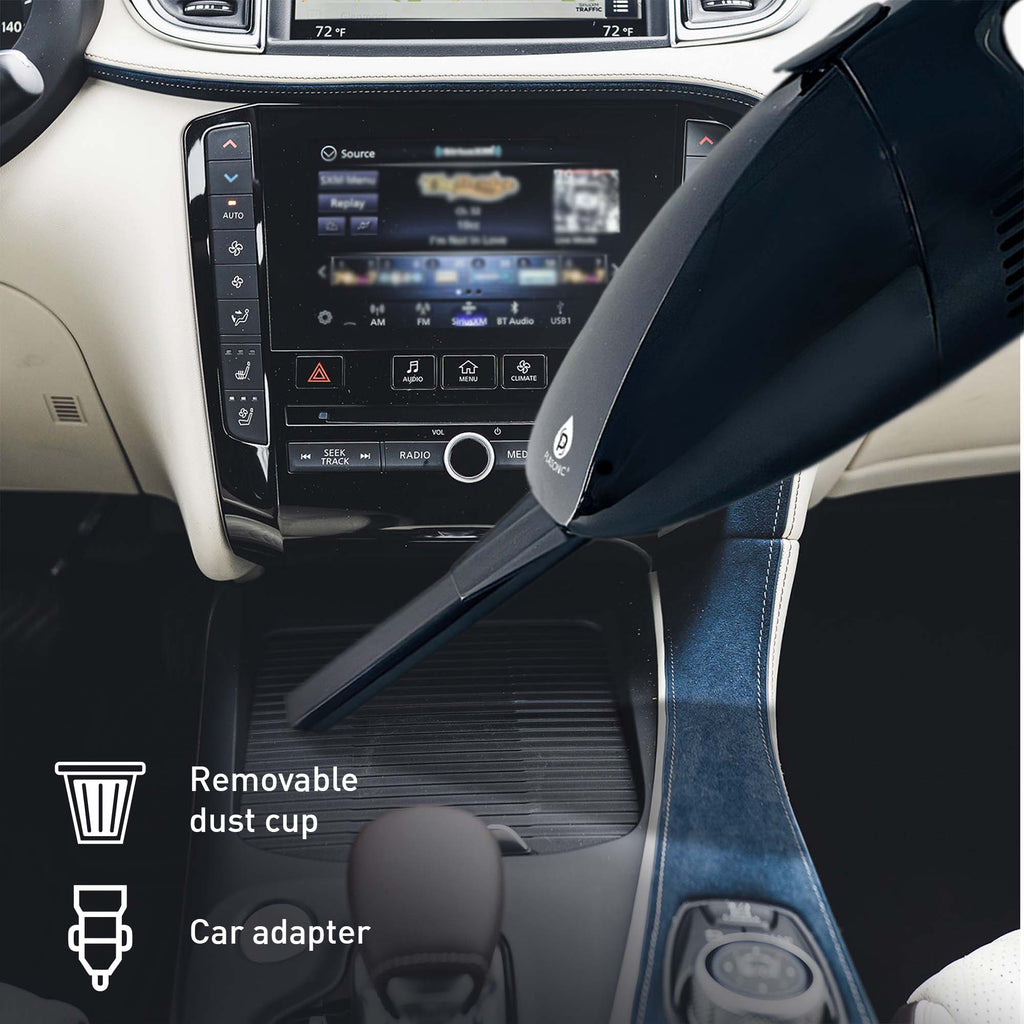 Pursonic dual-purpose car and handheld cordless vacuum cleaner bundle with black nozzle attachments and filters — view 2