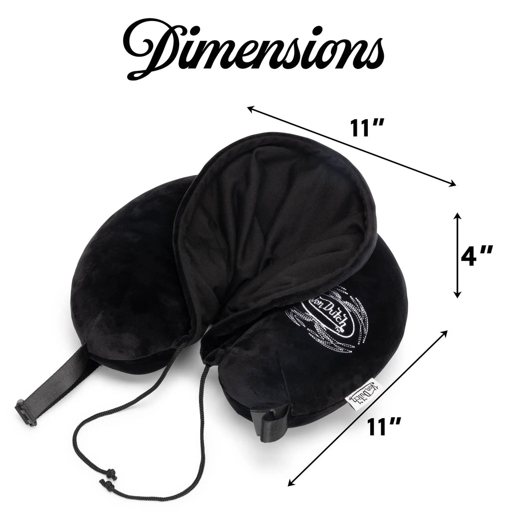 Pinstripe Hooded Memory Foam Travel Neck Pillow-3