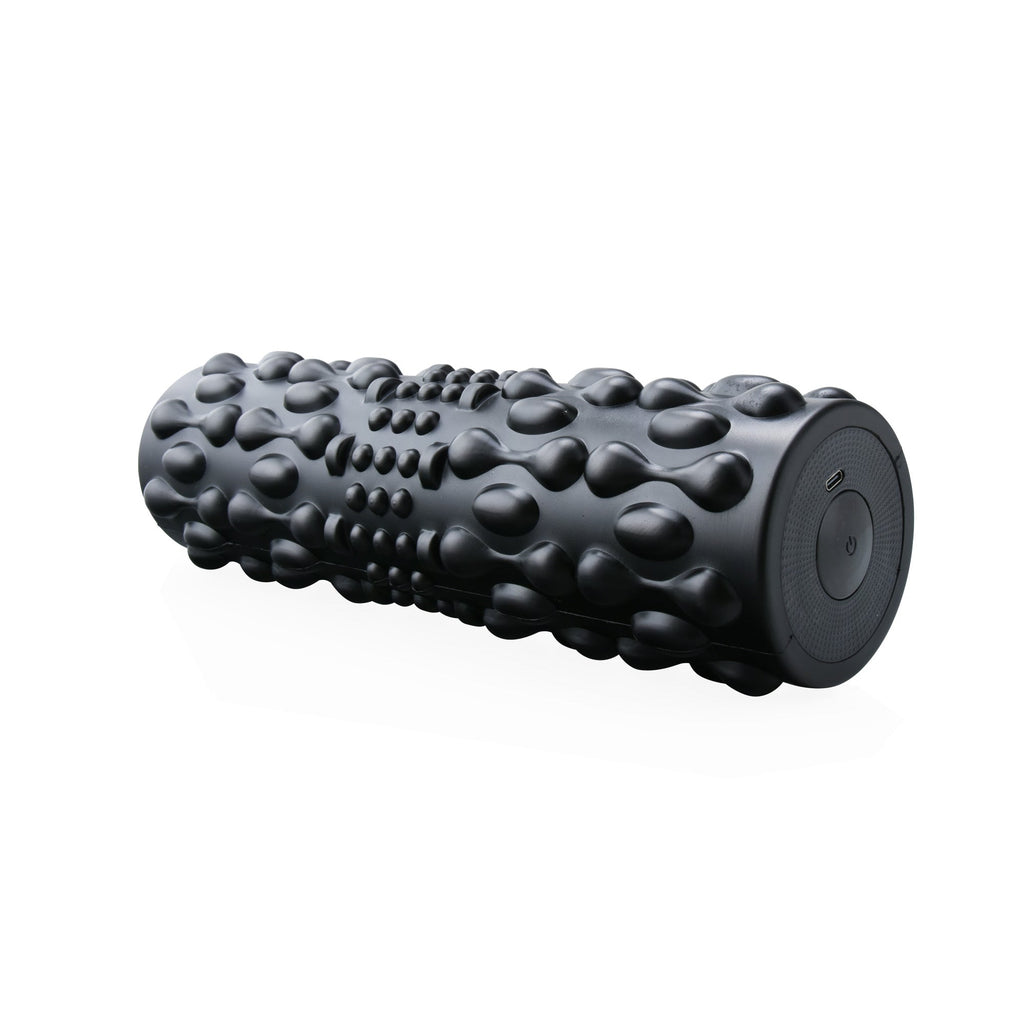 Vibrating foam roller with textured high-density foam surface for deep tissue muscle recovery and massage — view 3