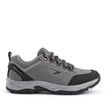 Voyage mens outdoor walker hiking shoe in grey and black with durable tread and protective toe