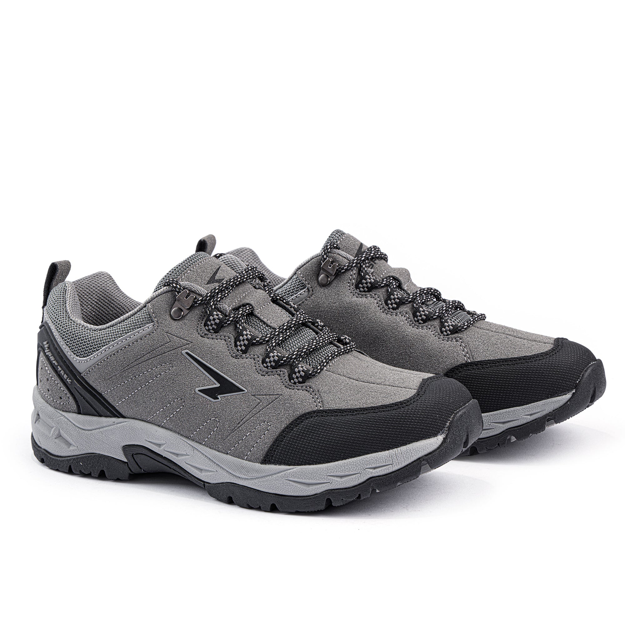 Voyage mens outdoor walker hiking shoe in grey and black with durable tread and protective toe — view 3