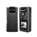 Compact HD mini dash cam with rotating lens and digital screen for car and home security