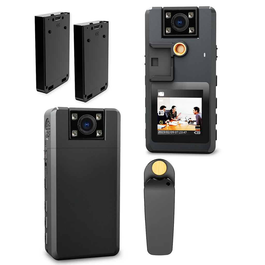 Compact HD mini dash cam with rotating lens and digital screen for car and home security — view 2