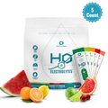 H2O Electrolytes zero sugar powder sample variety pack of 5 packets with Himalayan cave salt