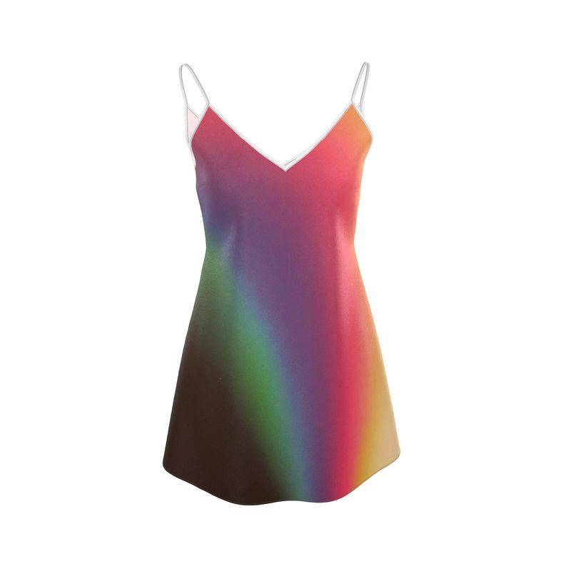 Vela Silk Slip Dress in Aurora-4