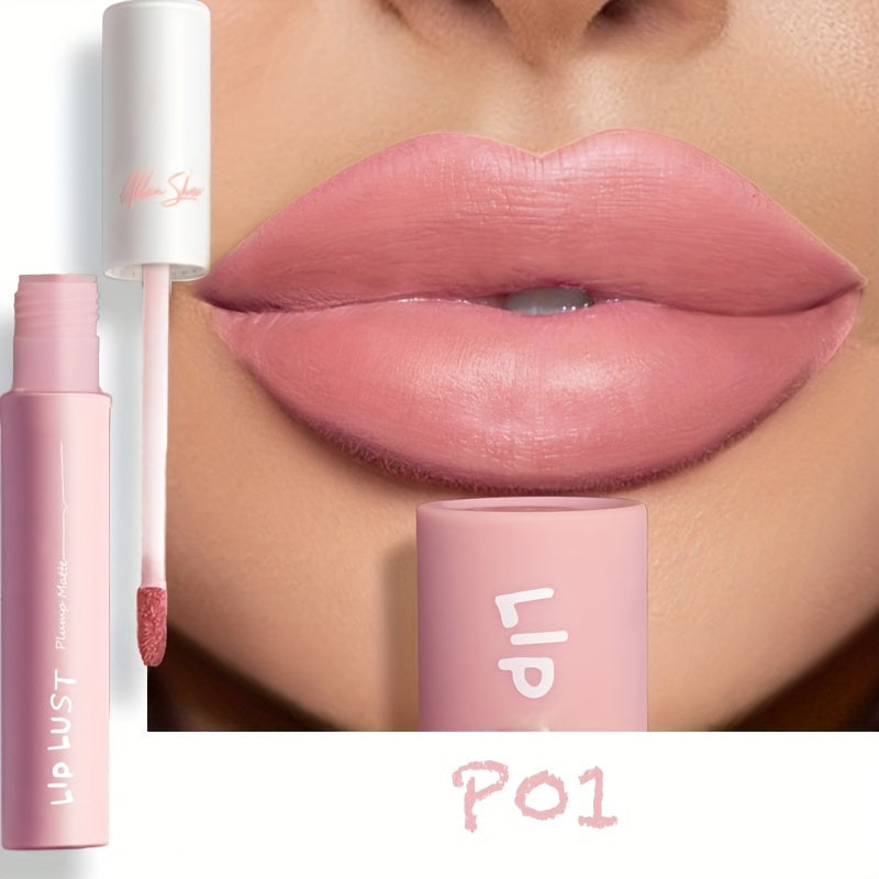 Velvet Kiss lip glaze moisturizing waterproof matte lipstick tube showing rich vibrant color — view 3