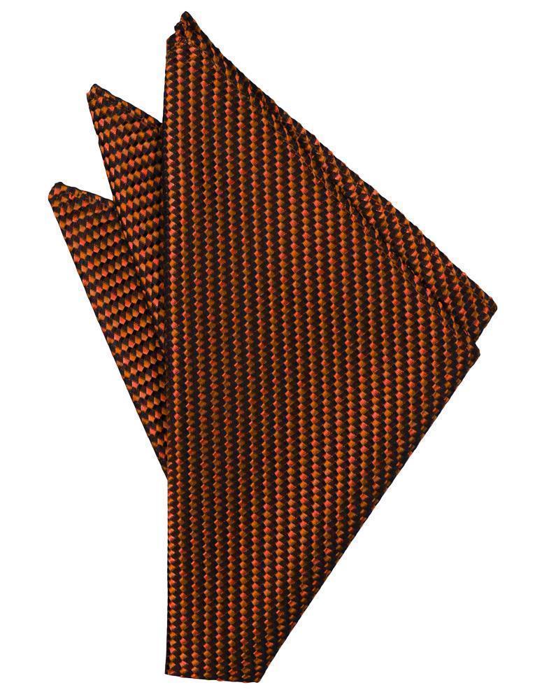 Venetian paisley pattern pocket square in vibrant poly-woven fabric for formal menswear — view 2