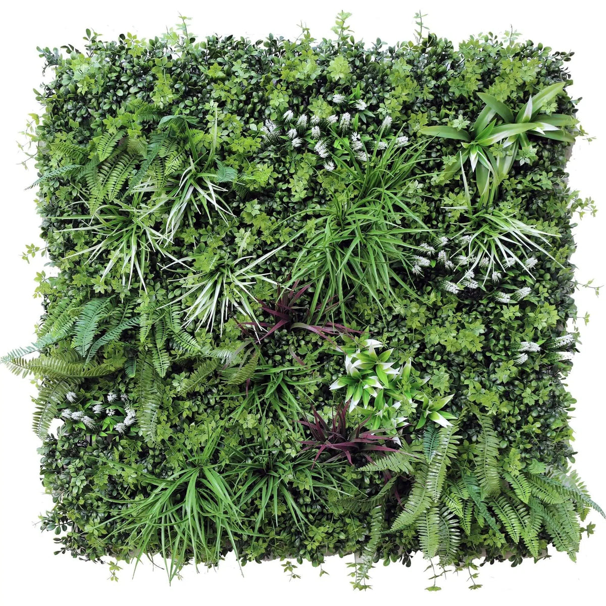 Tropical Vista Artificial Vertical Garden Green Wall Panel 40×40in 11 SQ FT – UV Resistant – Commercial Grade-0
