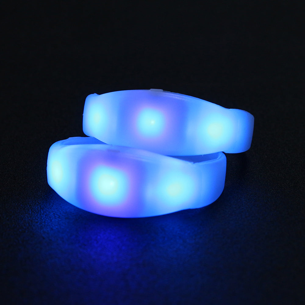 7-Color LED glow bracelet in silicone and ABS, glowing bright for parties and music festivals — view 4