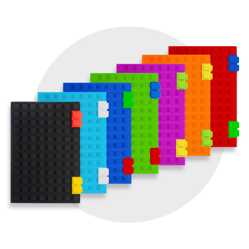 Large interactive art journal with a playful colorful textured cover and two add-on clips — view 5