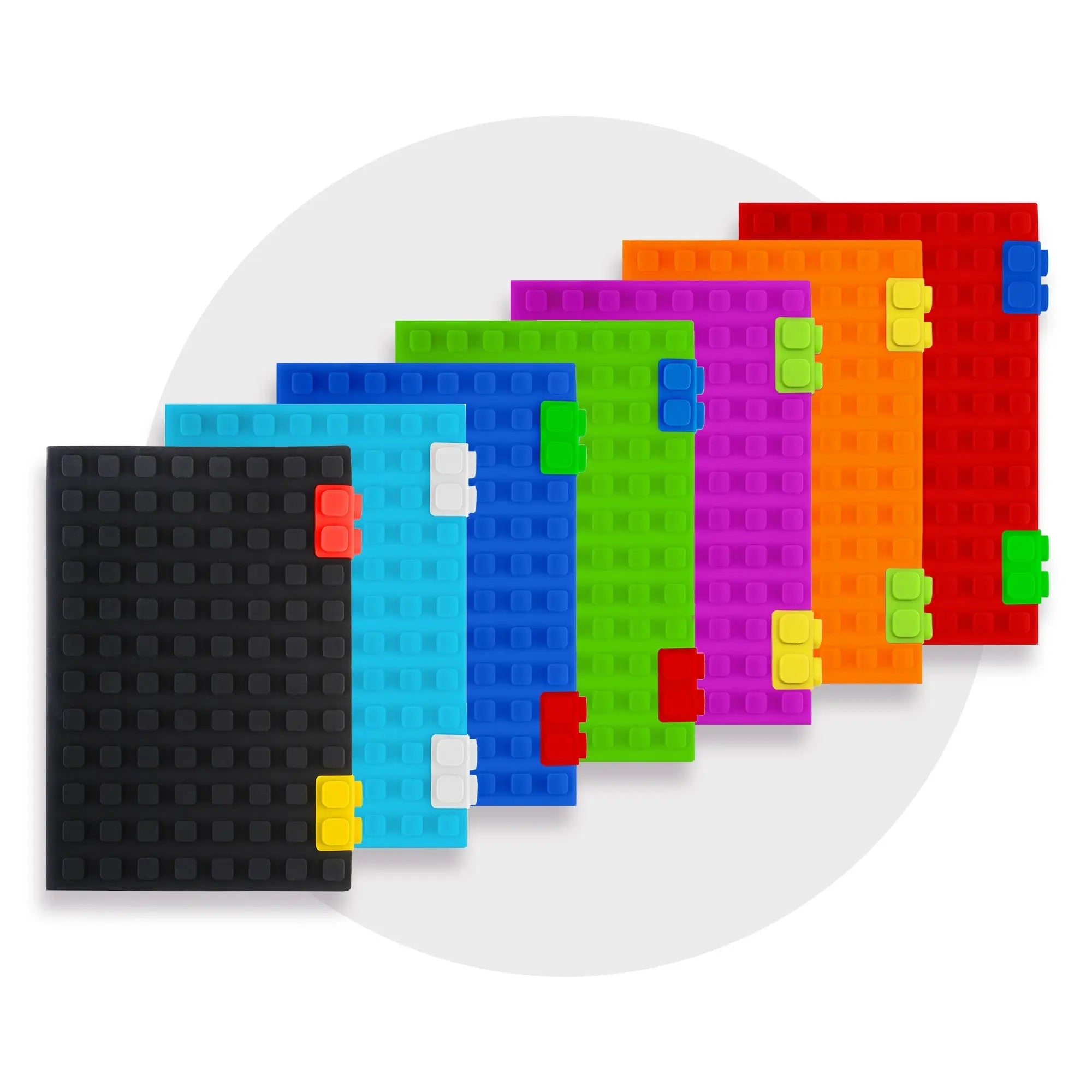 Large interactive art journal with a playful colorful textured cover and two add-on clips — view 5
