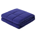 Blue Giselle Bedding 11kg weighted blanket folded neatly, showcasing premium soft microfibre fabric