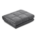Dark grey kids weighted blanket 2.3kg made of soft microfibre fabric folded neatly