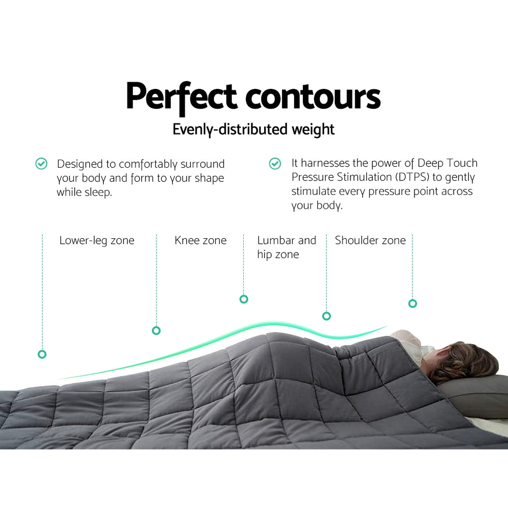 Dark grey kids weighted blanket 2.3kg made of soft microfibre fabric folded neatly — view 4